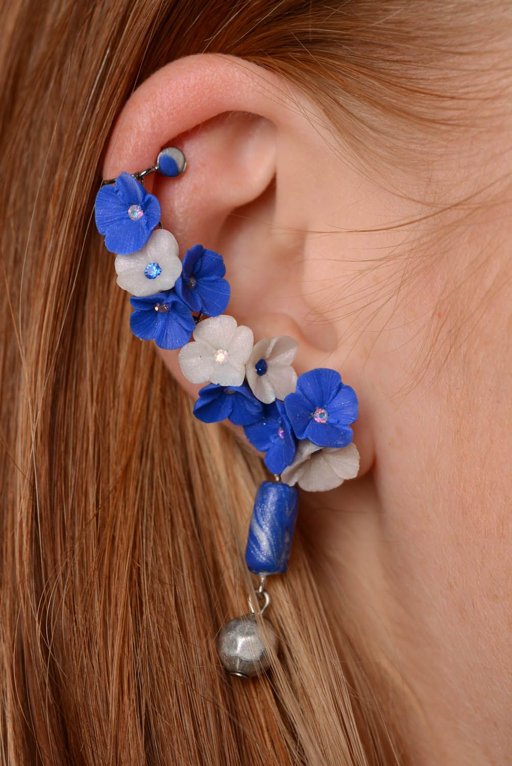Blue cuff earrings Classics photo 2