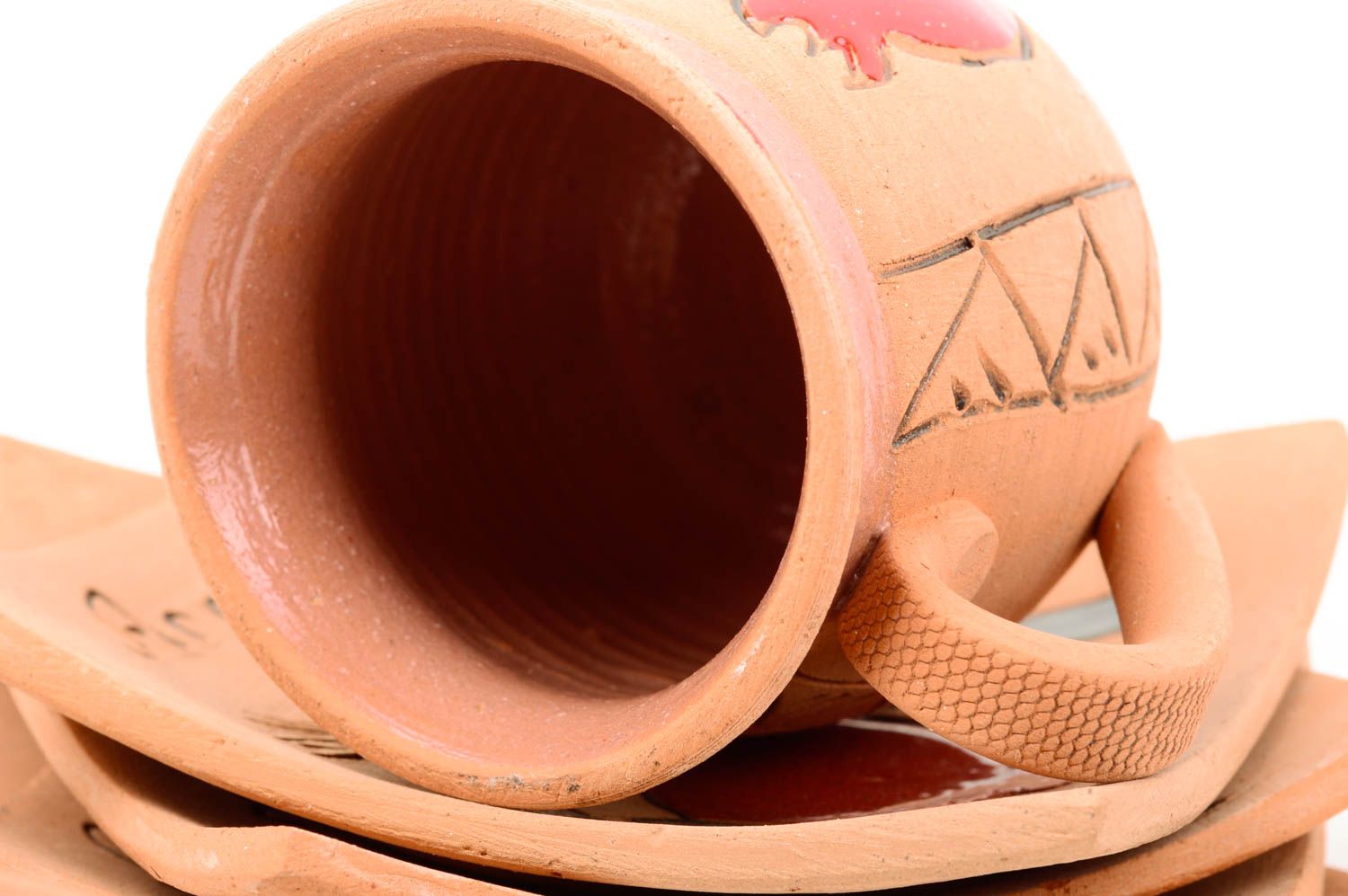 Tazas artesanales de arcilla para té menaje de cocina regalos originales  foto 3