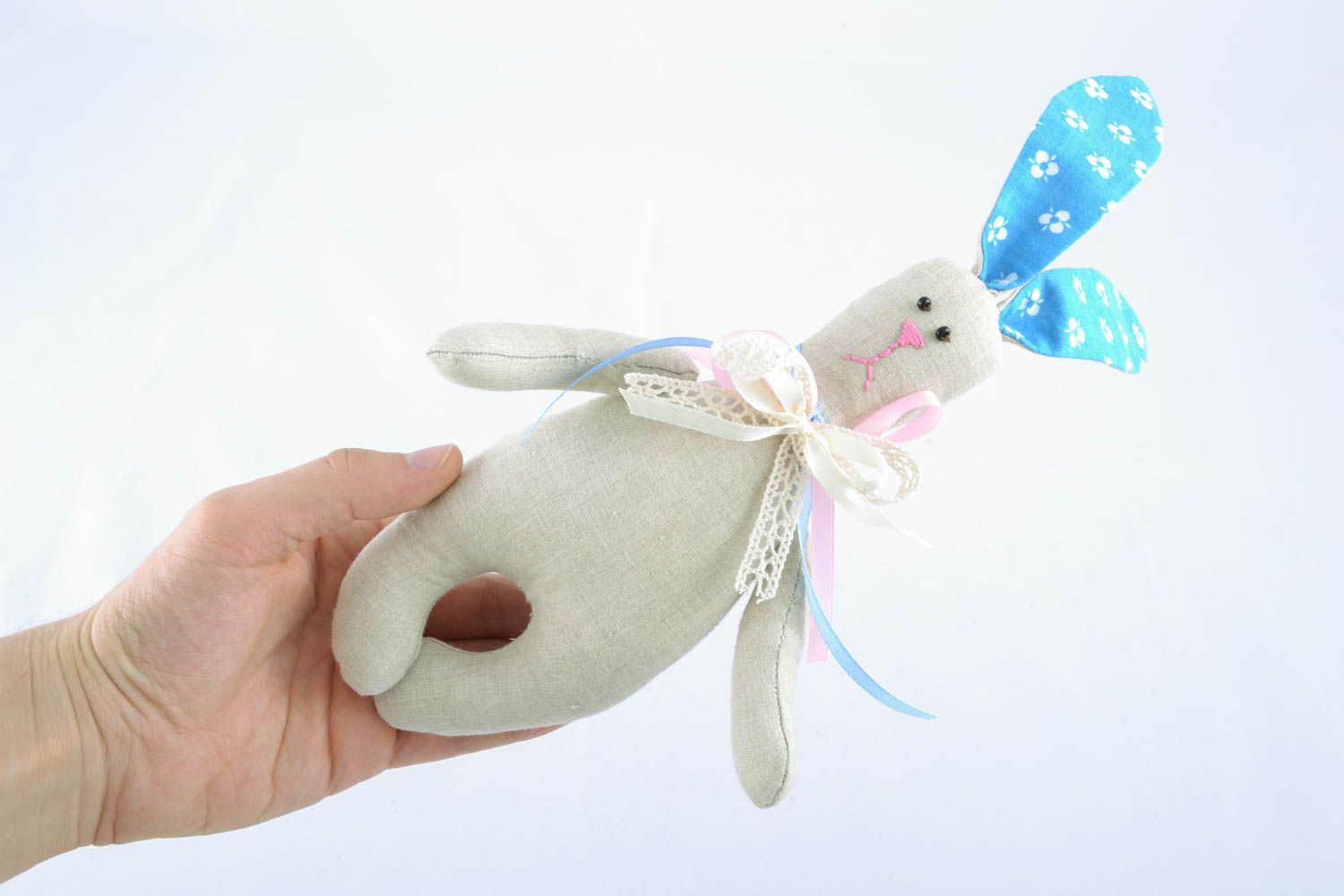 Handmade toy hare photo 4