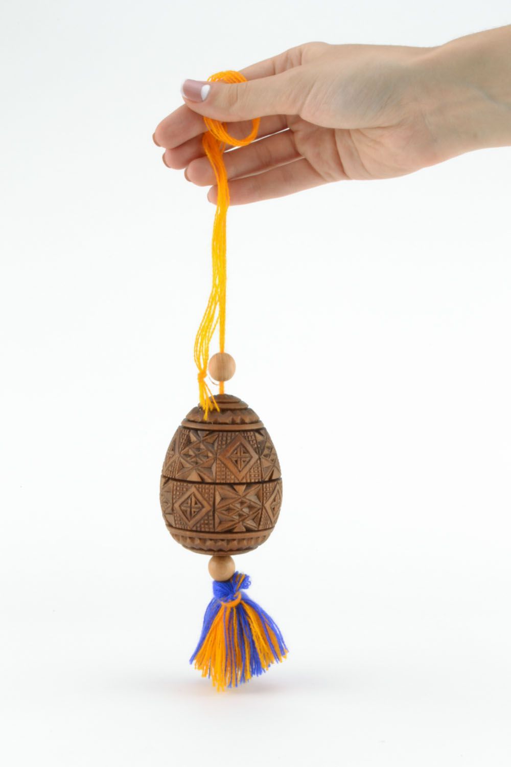 Carved egg in the form of interior pendant photo 5