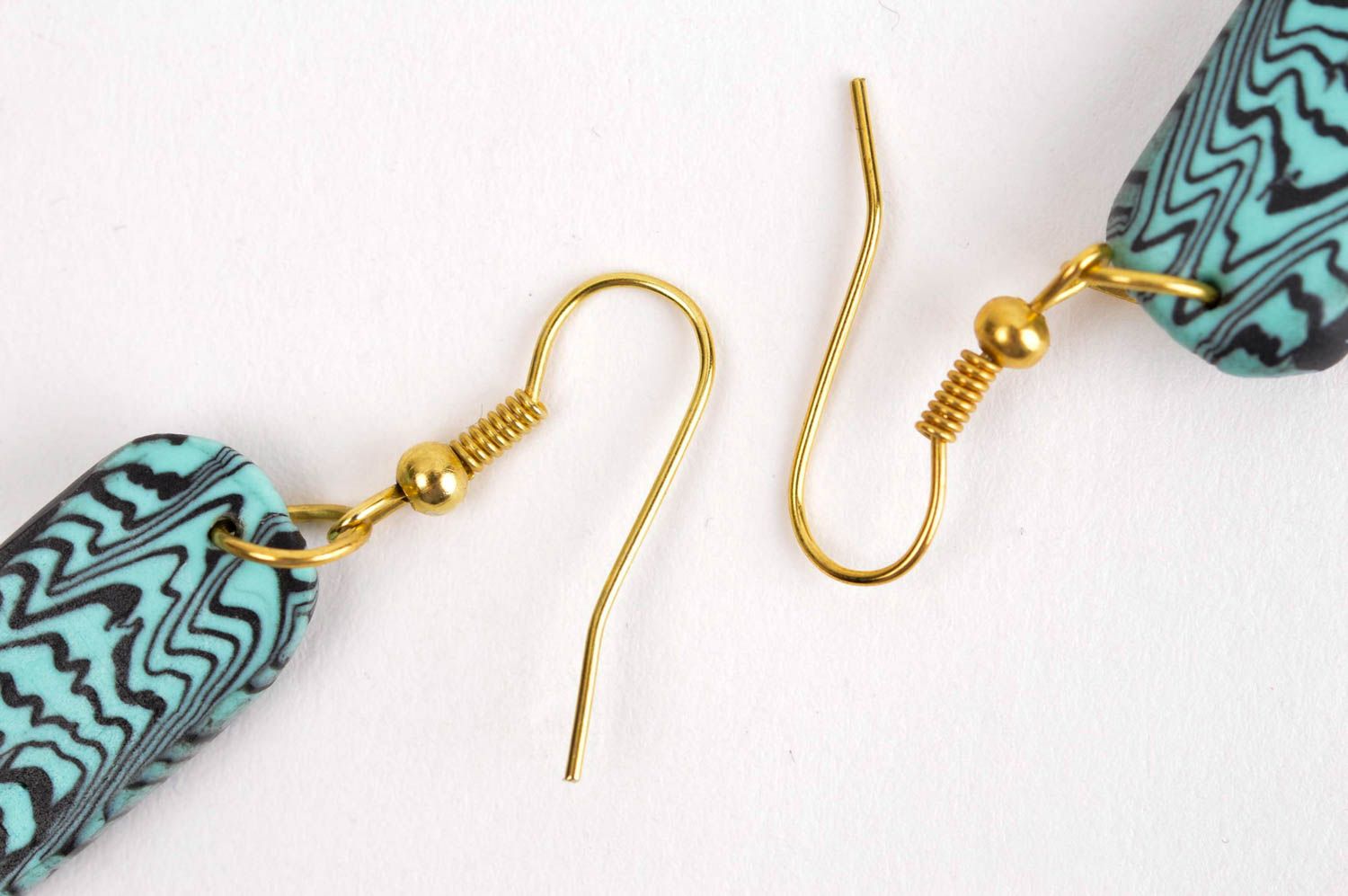 Handmade earrings designer accessory gift ideas beautiful jewelry clay earrings photo 4