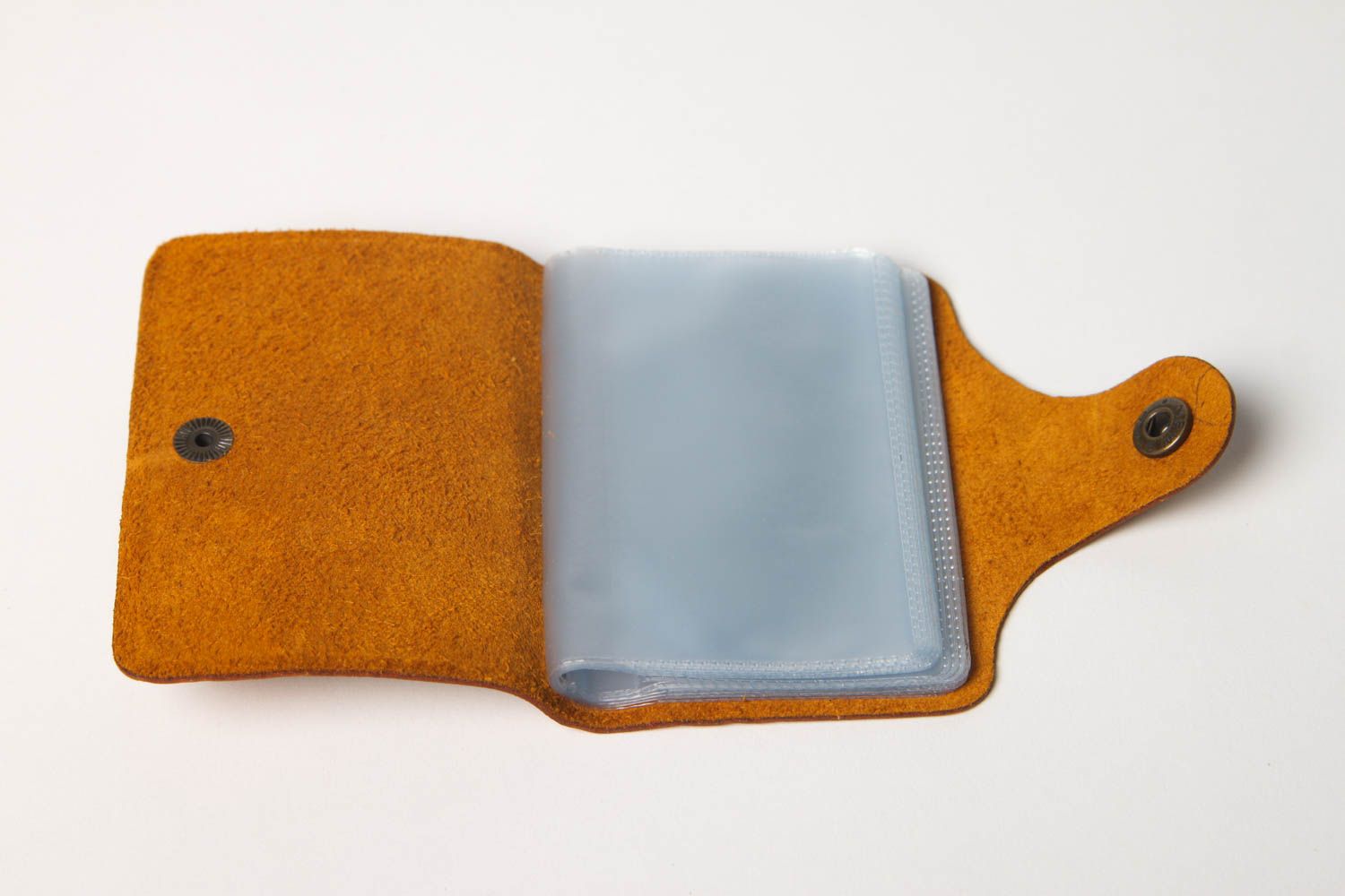Stylish handmade leather card holder unusual cardholder ideas business gift idea photo 4