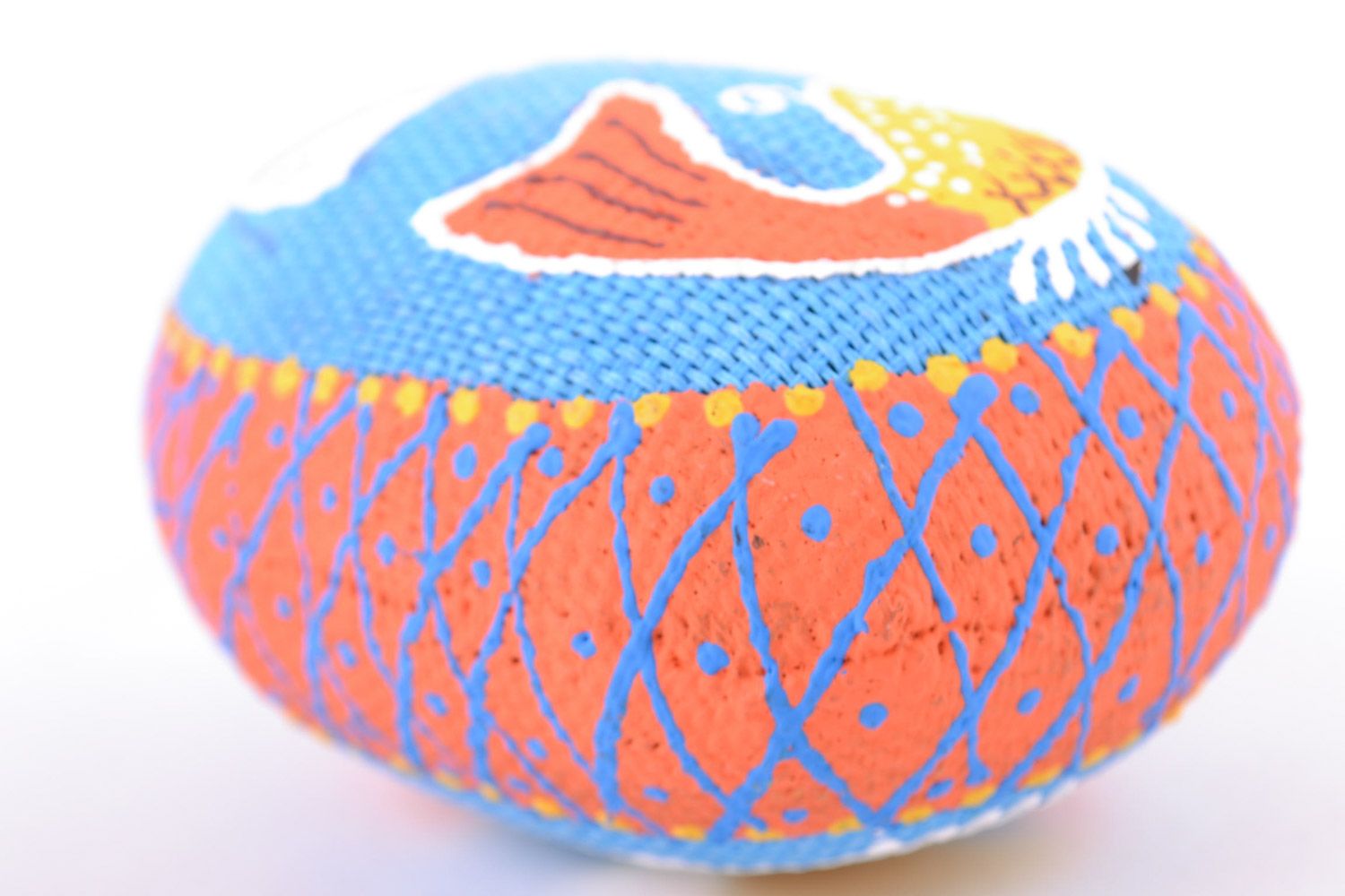 Colgante decorativo aromatizado de textil con forma de huevo de Pascua hecho a mano foto 2