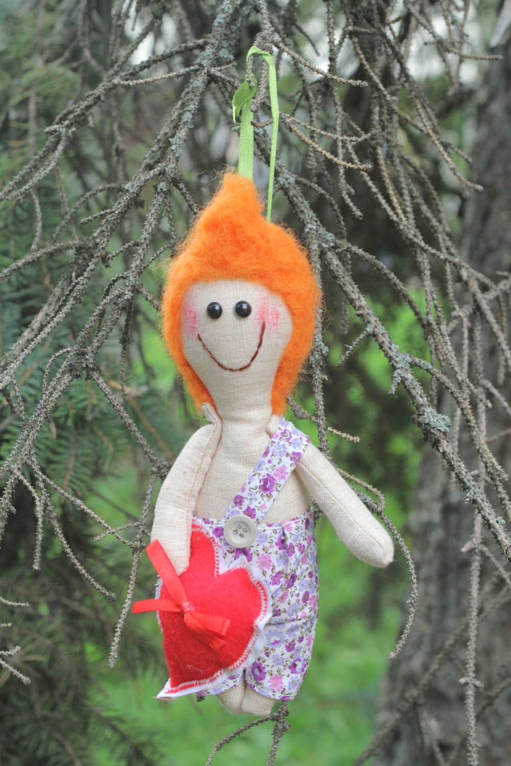 Текстильная кукла Амурчик-рыжик фото 1