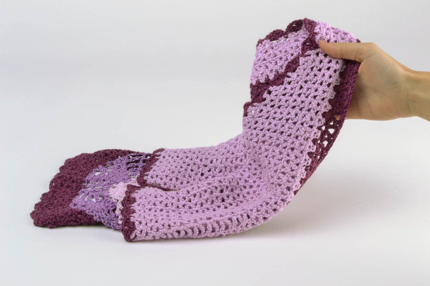 Débardeur tricoté lilas fait main photo 5
