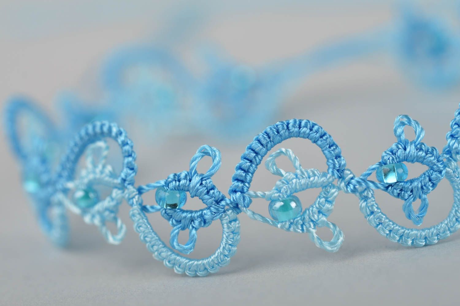 Beautiful handmade woven bracelet textile wrist bracelet designs gifts for her photo 4