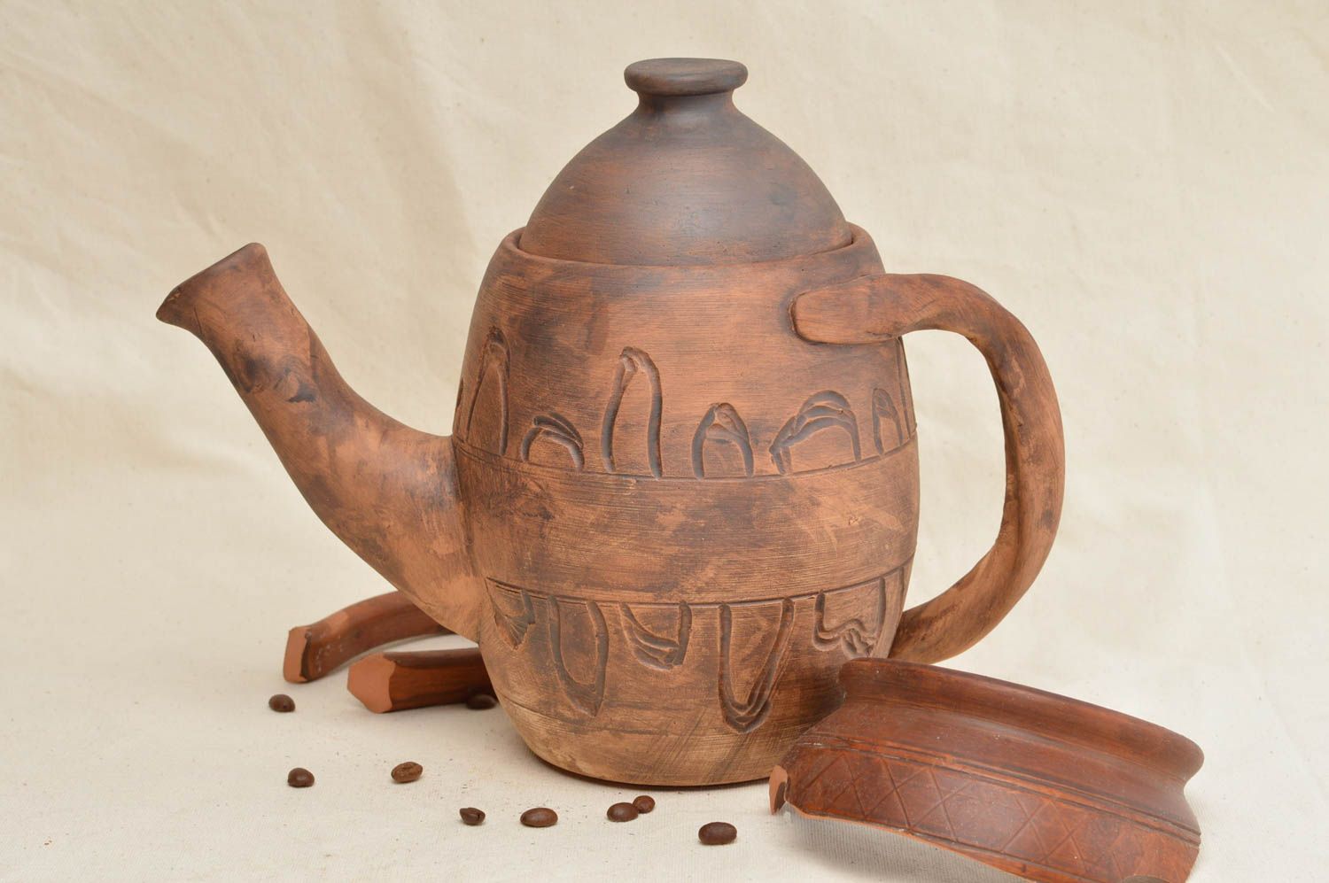 Tetera de cerámica artesanal vajilla de barro regalo original menaje de cocina foto 1