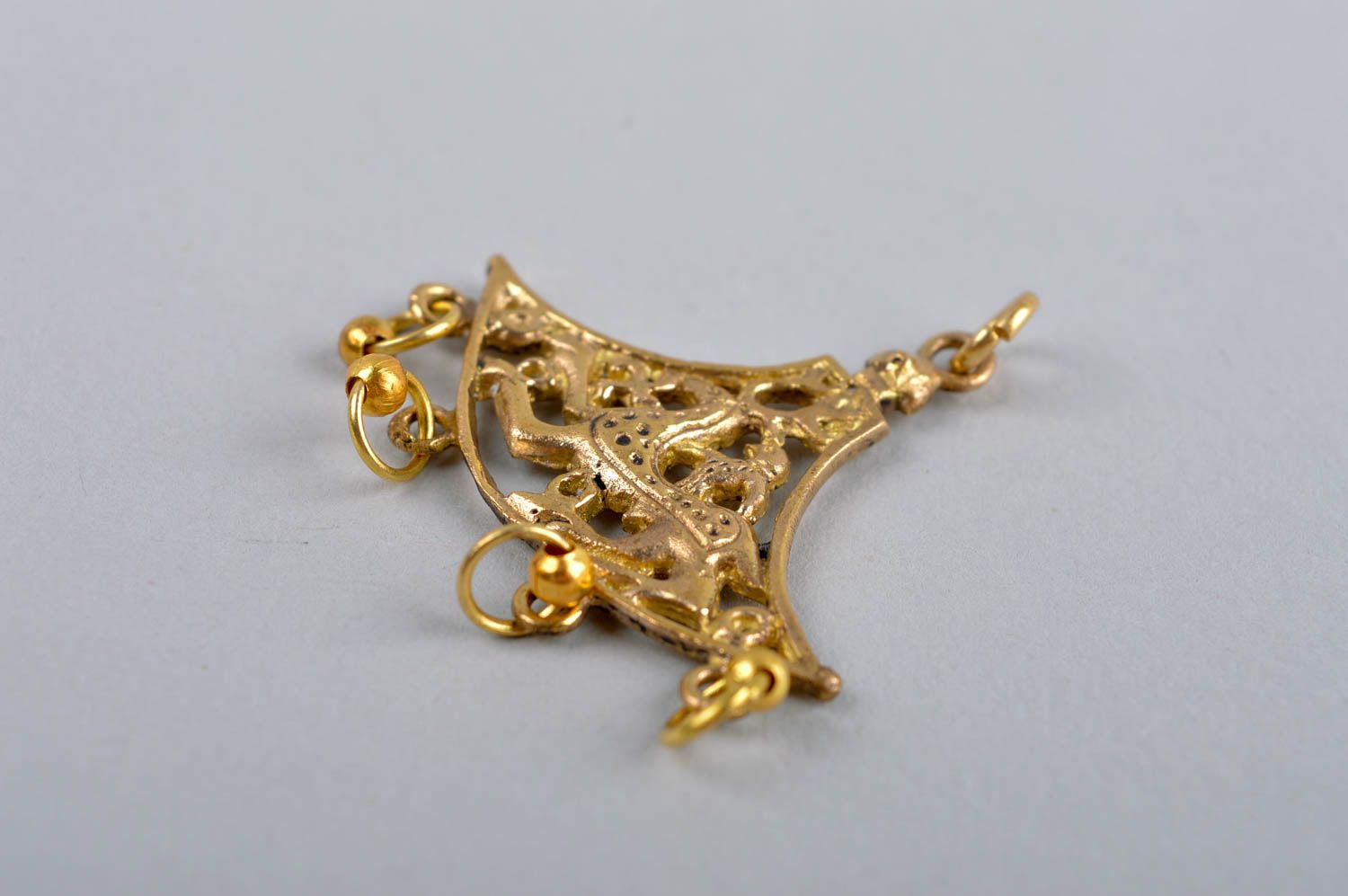 Handmade stylish pendant brass designer accessory metal pendant present photo 4