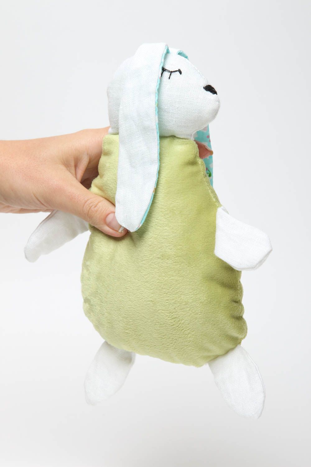 Игрушка заяц ручной работы авторская игрушка стильный подарок для малыша фото 5
