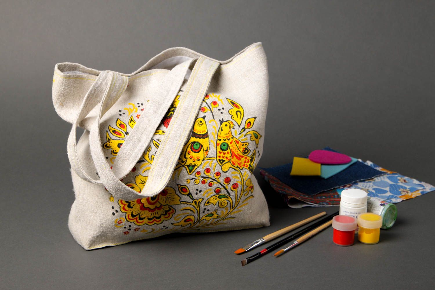 Bolso para mujer artesanal accesorio de moda bolso de tela de pintado original foto 1