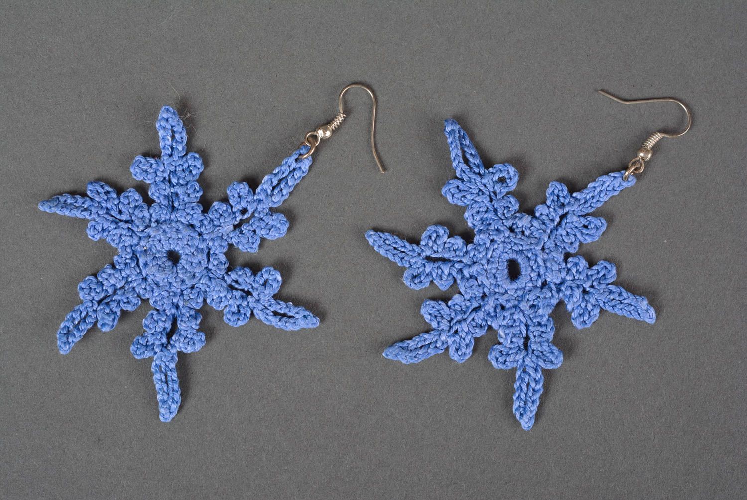 Stylish handmade crochet earrings flower earrings cool jewelry designs photo 5
