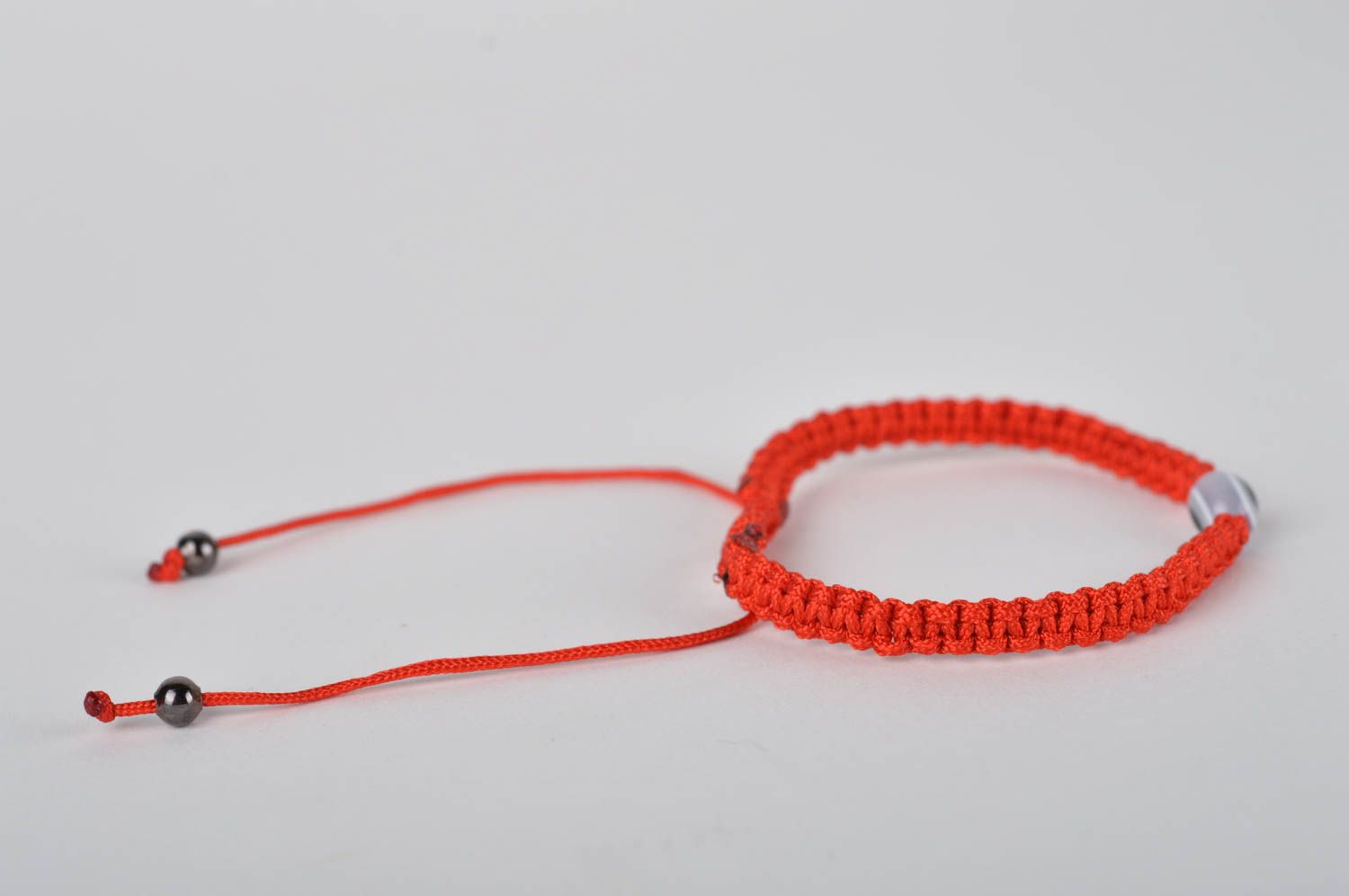 Pulsera hecha a mano de hilo rojo pulsera con cuentas accsorio de mujer foto 5