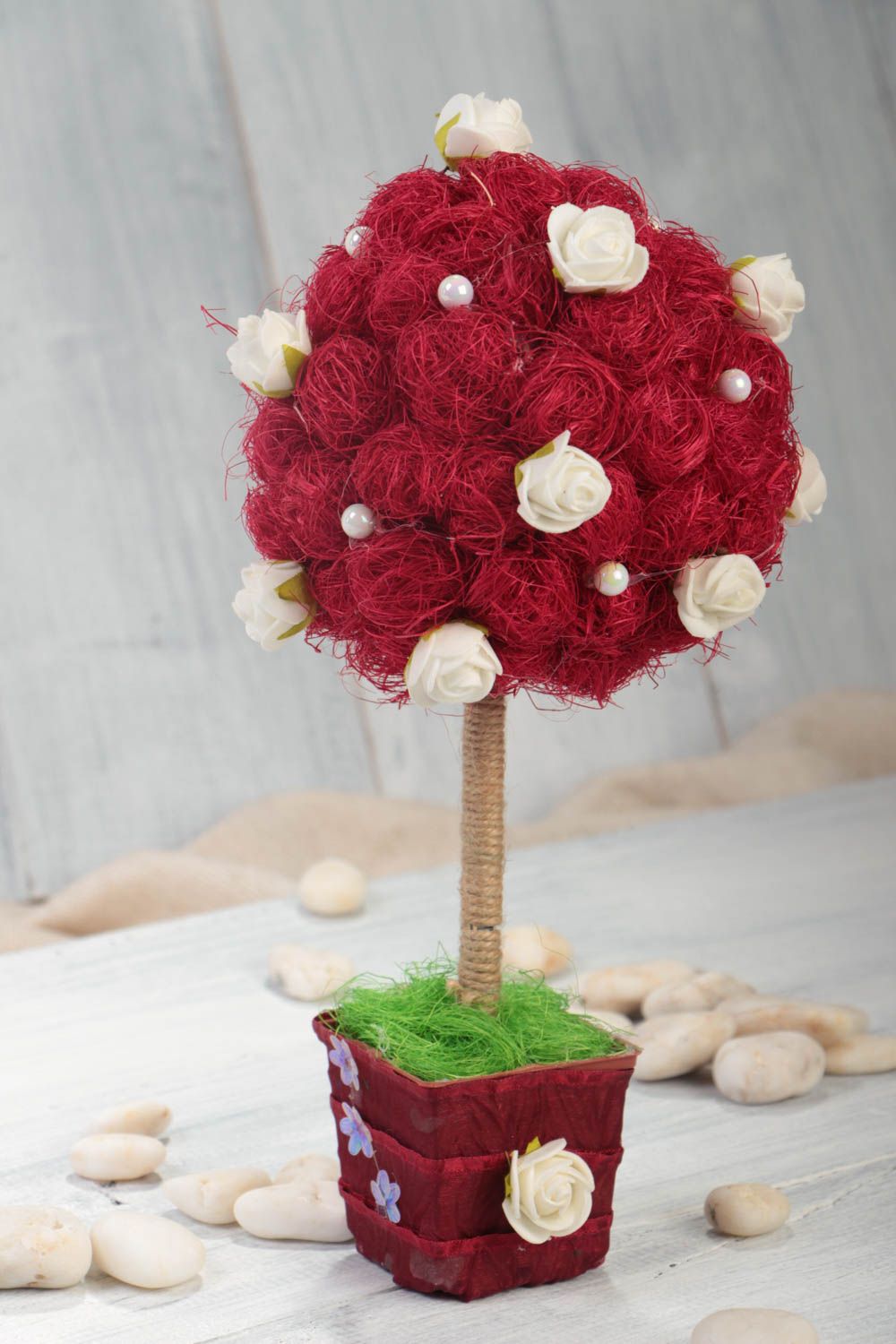 Unusual handcrafted topiary decorative tree of happiness home design gift ideas photo 1