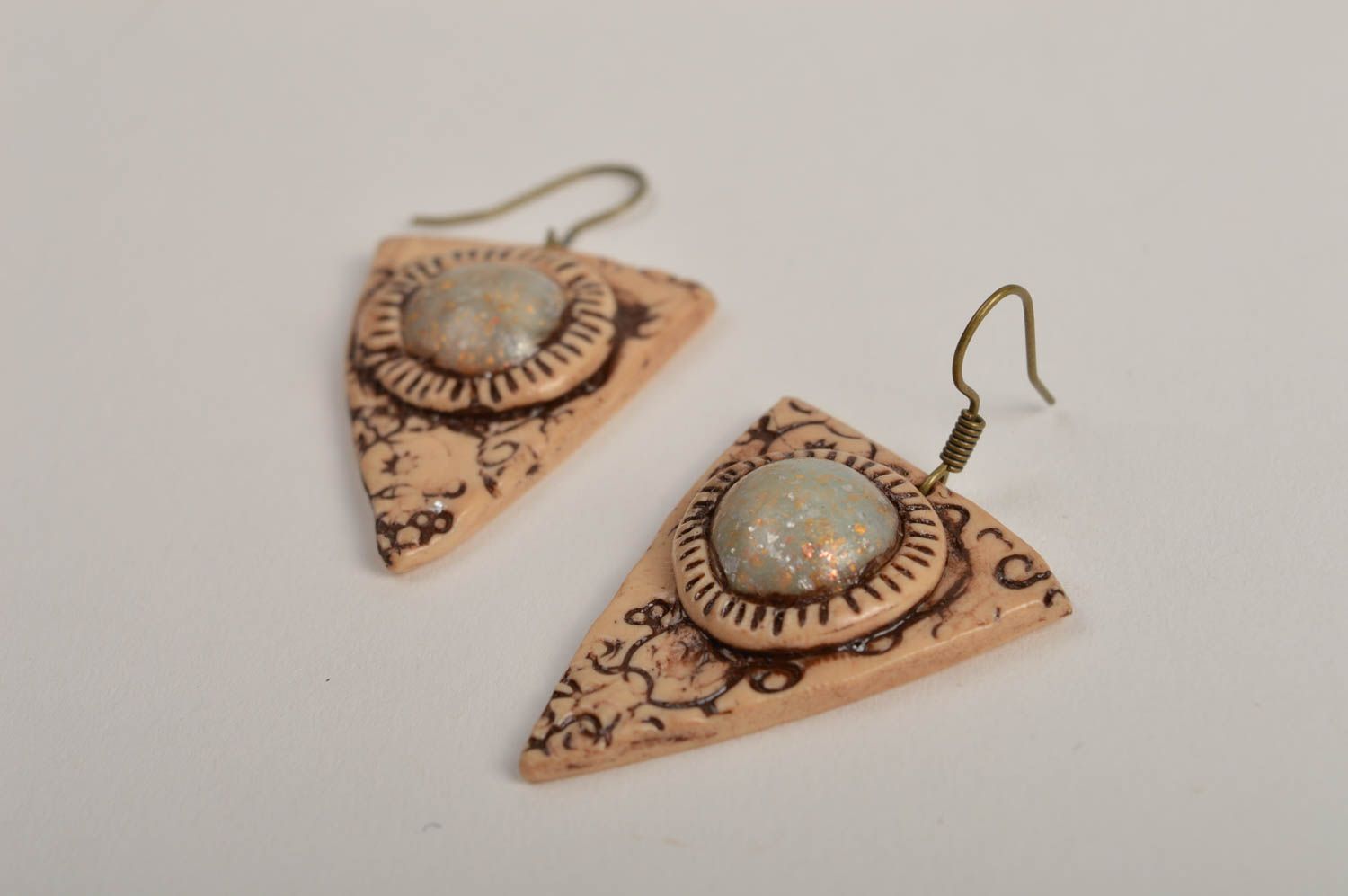 Handmade Ohrringe Juwelier Modeschmuck Polymer Clay Schmuck Geschenk für Frauen foto 4
