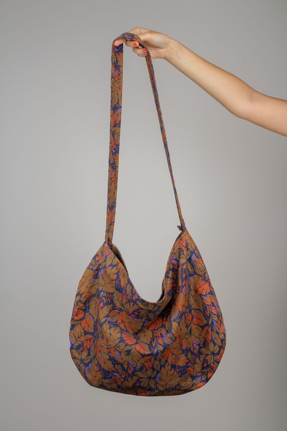 Borsa di cotone fatta a mano borsetta originale accessorio bello da donna   foto 2