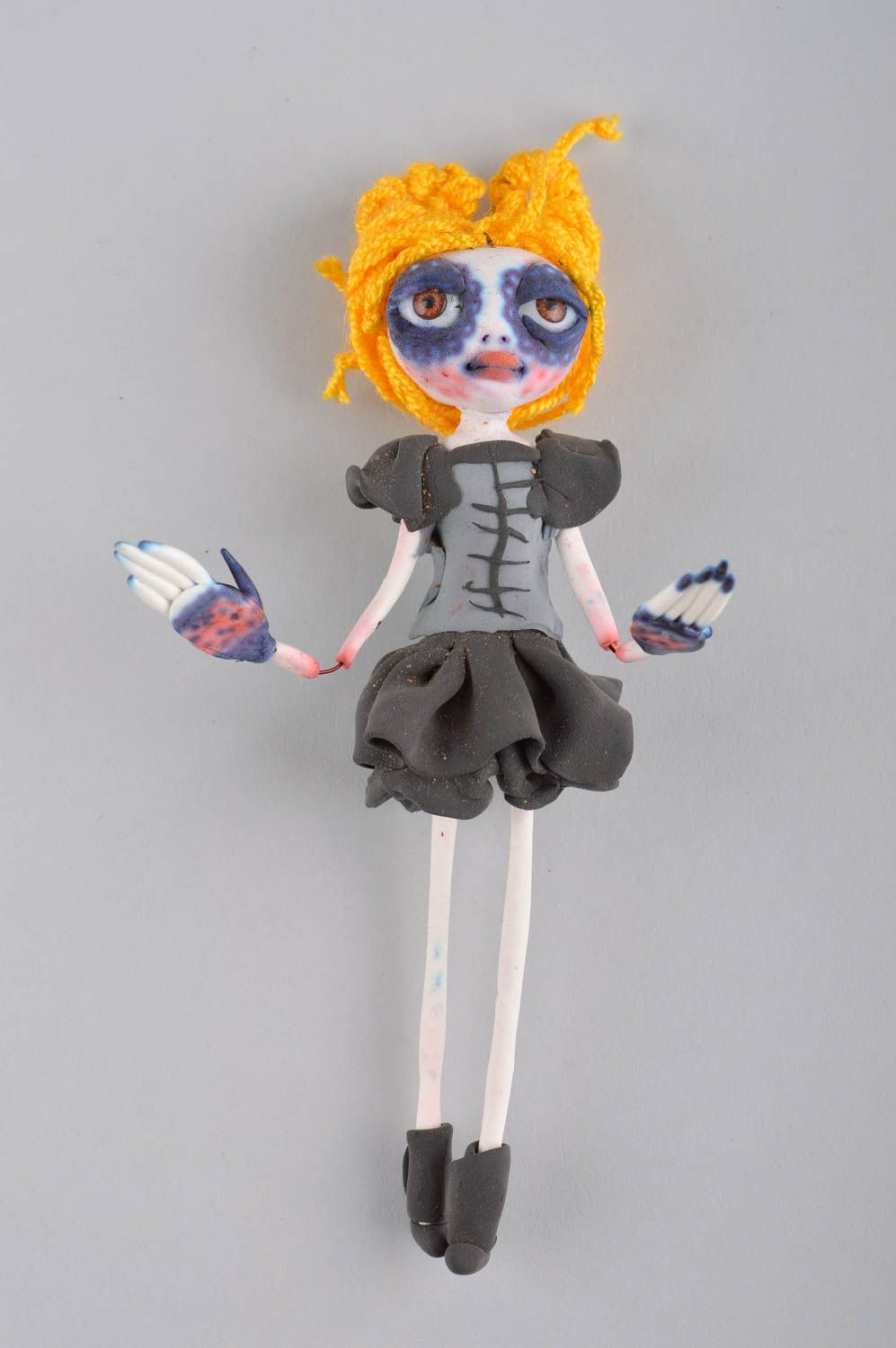Авторская кукла игрушка ручной работы дизайнерская кукла зомби керамическая фото 1