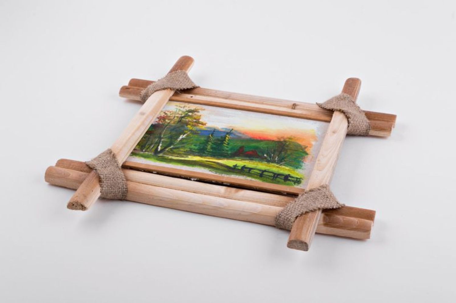 Painting in wooden frame photo 5
