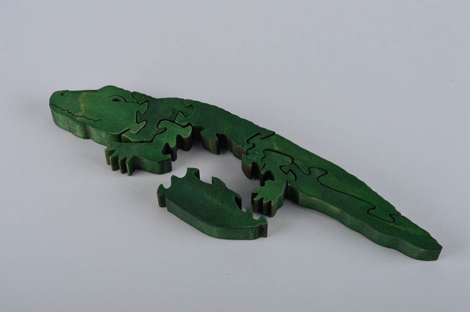 Handmade Kinder Spielzeug Krokodil Geschenk für Kind Puzzle Spiel Öko Spielzeug foto 5