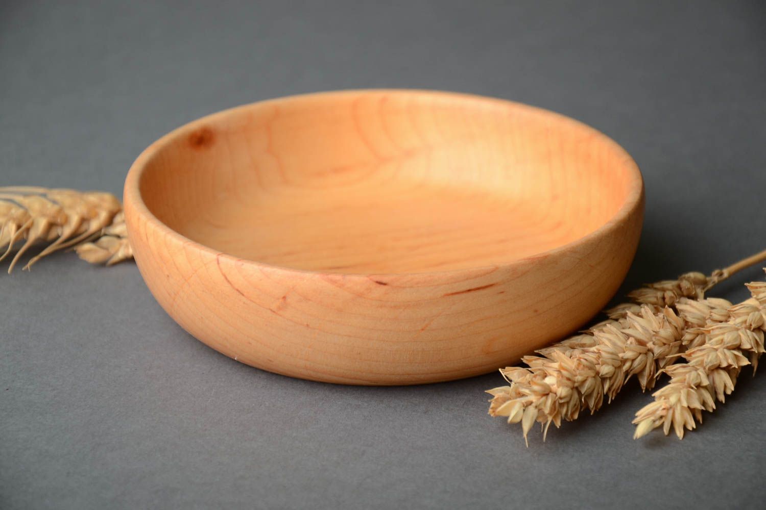 Handmade decorative bowl 150 ml made of alder wood impregnated with linseed oil photo 1
