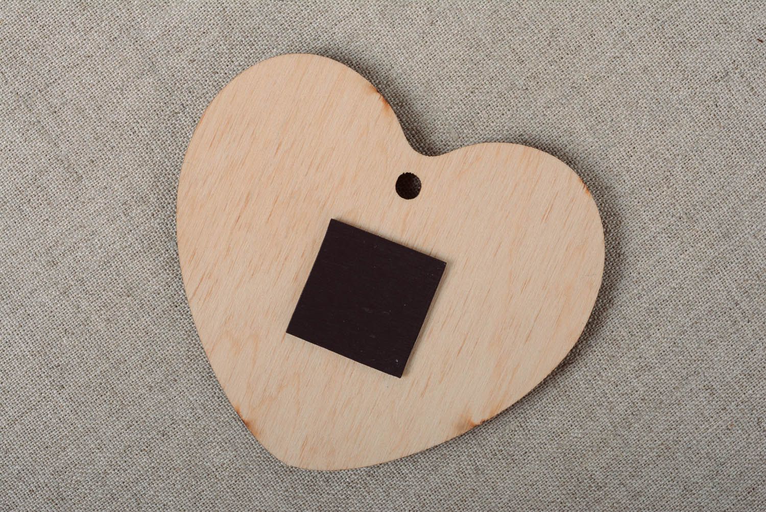Wooden blank for creativity Heart photo 2
