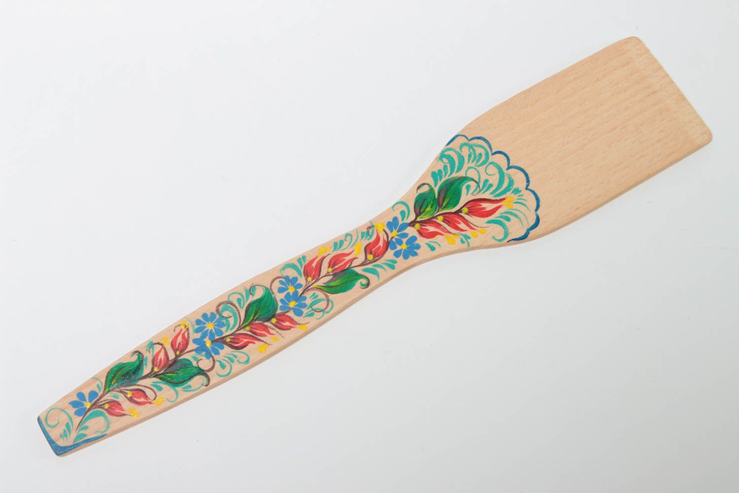 Bright handmade wooden spatula decorative kitchen utensils kitchen designs photo 2