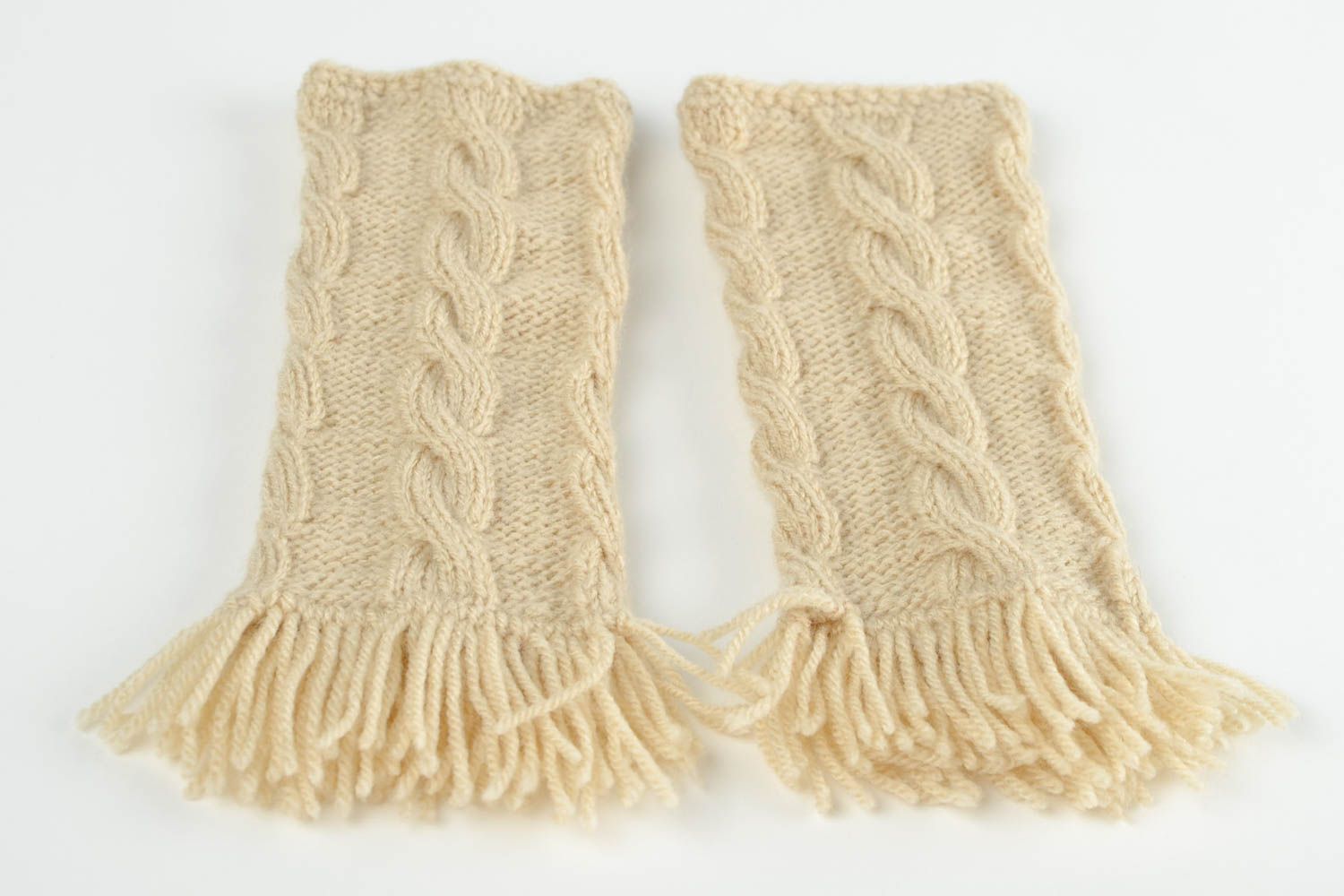 Handmade crochet mittens soft knitted mittens wool mottens design gifts for her photo 4