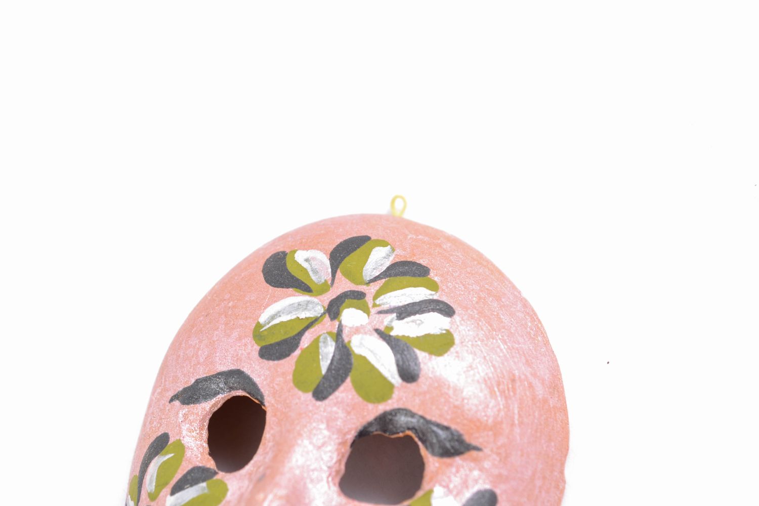 Сувенирная маска подвеска на стену розовая фото 3