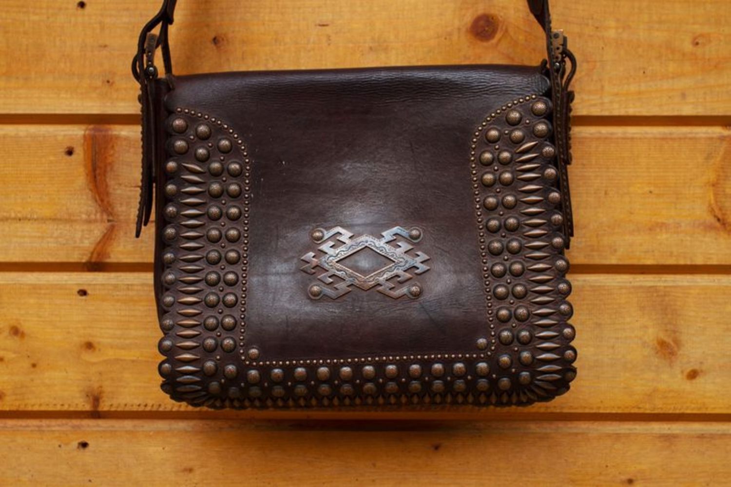 Handmade designer's leather bag photo 2