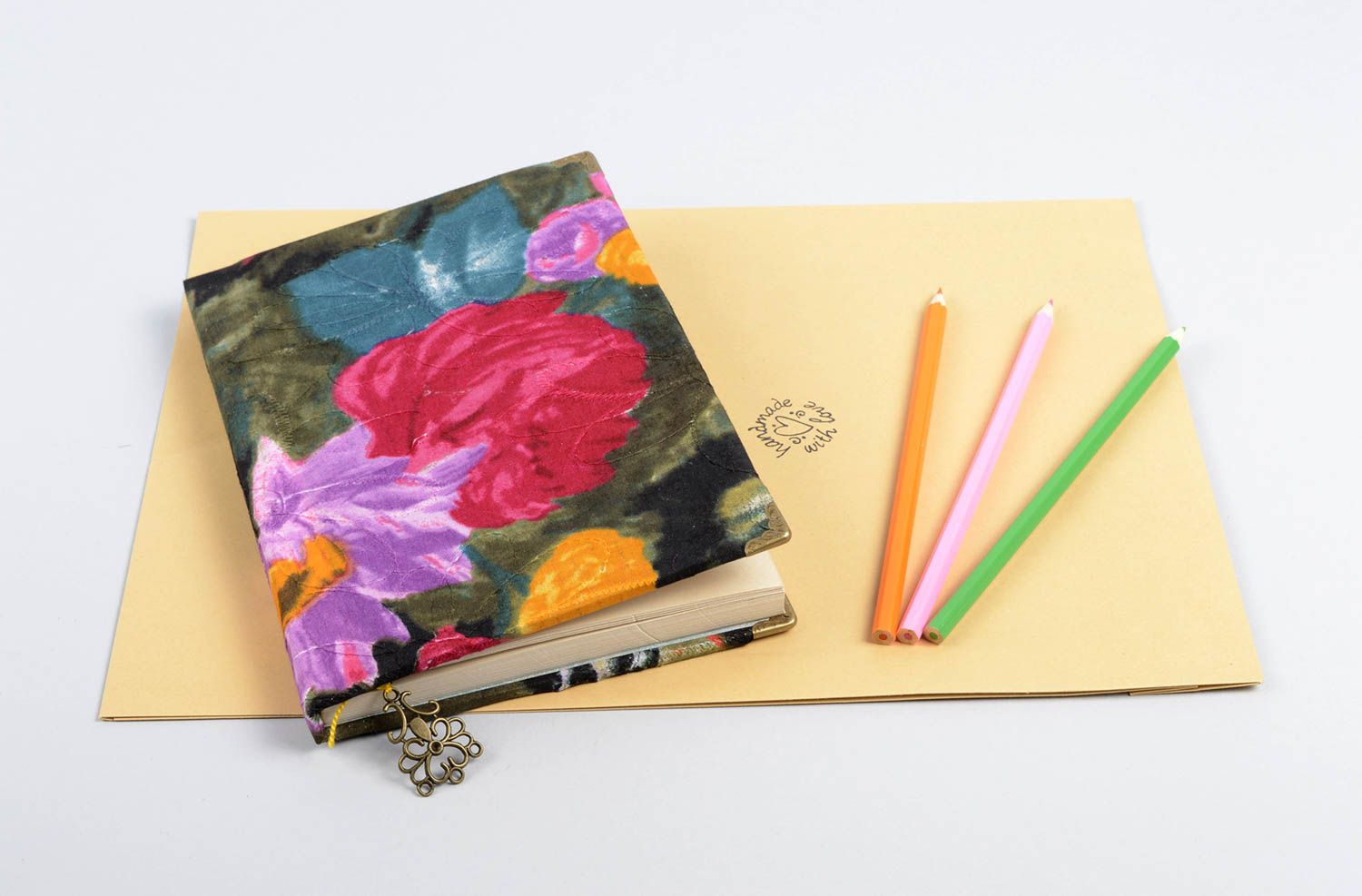 Blumiges schönes Notizbuch handmade ausgefallenes Geschenk Design Notizblock  foto 5
