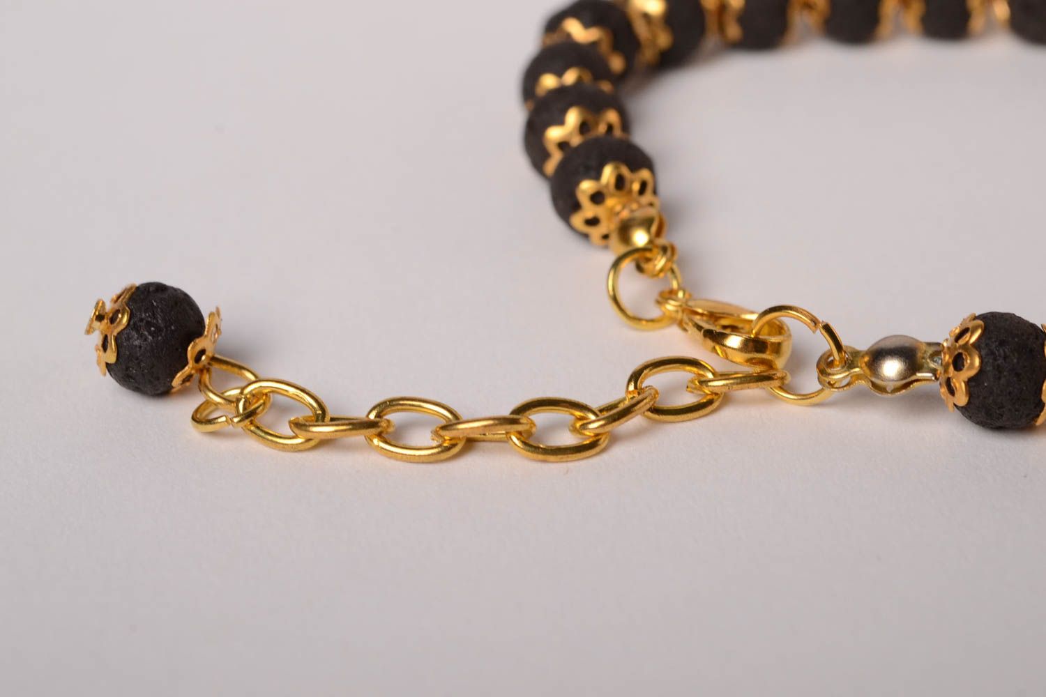 Black beaded bracelet handmade jewelry designer bracelets for women cool gifts photo 6