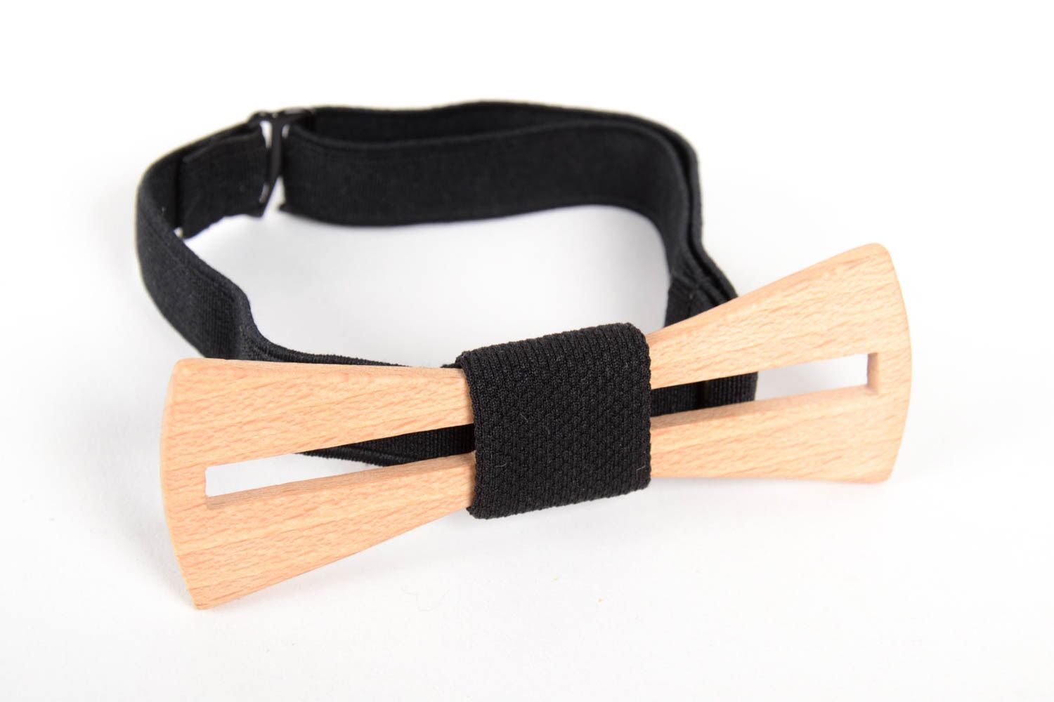 Elegant stylish accessories unusual designer present handmade wooden bow tie photo 2