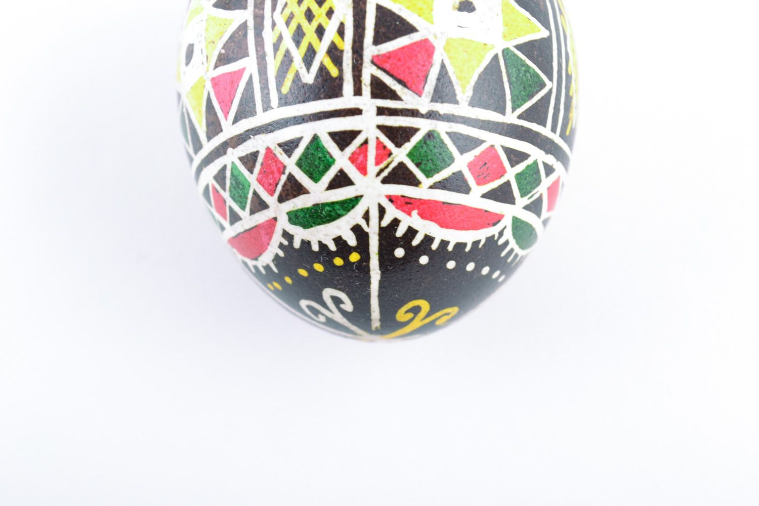 Bright handmade painted chicken Easter egg for gift photo 3