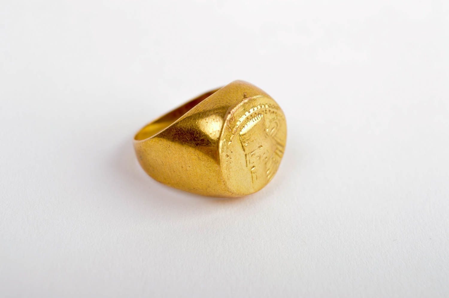 Кольцо ручной работы украшение из латуни модное кольцо мужское красивое фото 2