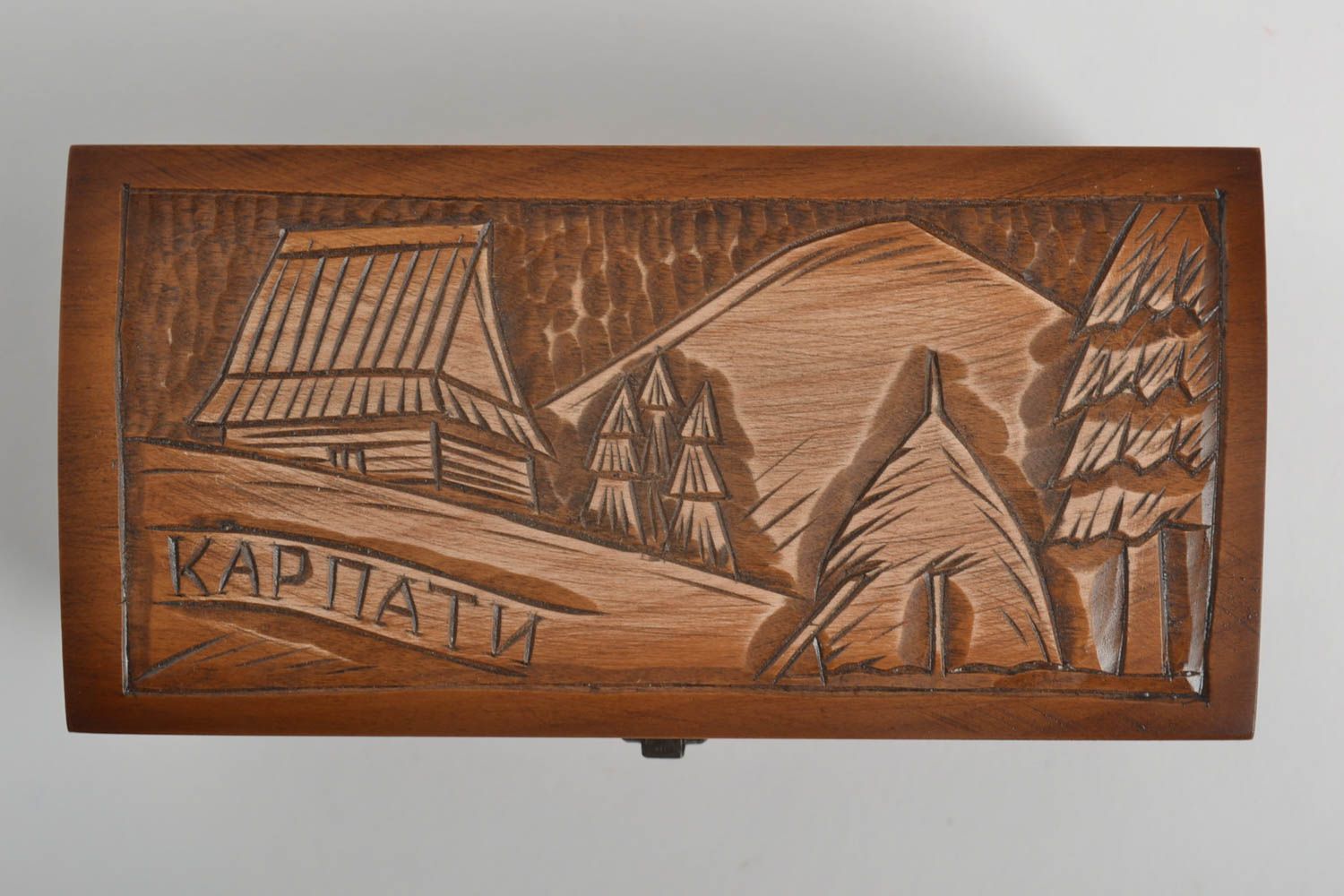Caja decorativa artesanal cofre de madera tallado regalo original cómodo foto 4