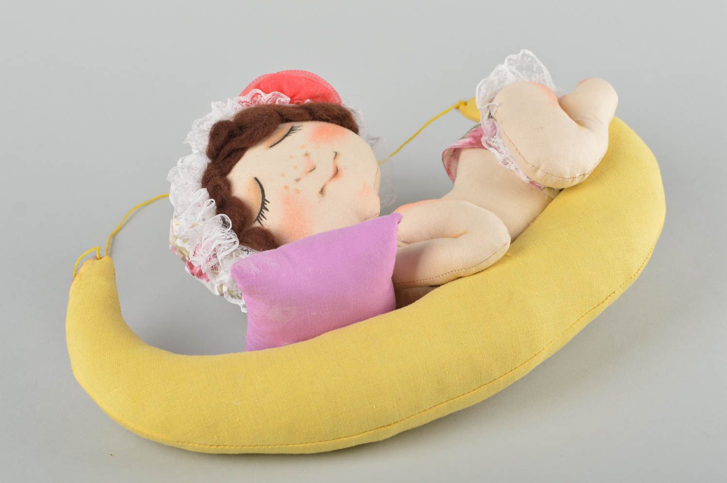 Handmade Textil Spielzeug Deko Anhänger Stoff Kuscheltier Designer Geschenk  foto 2
