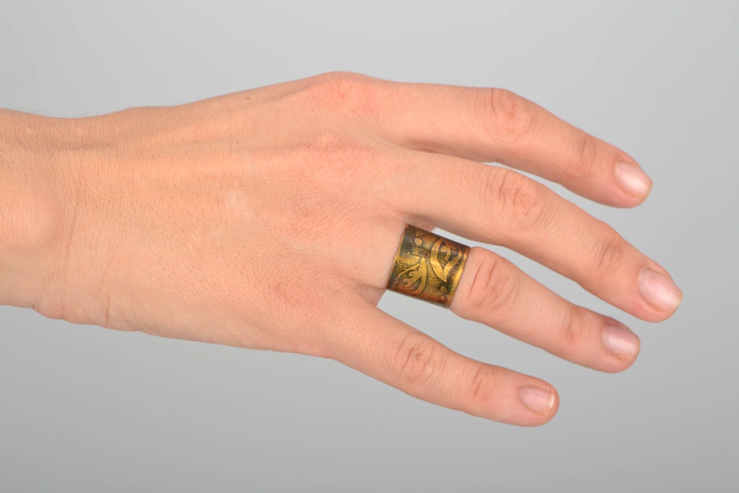 Handgemachter Ring aus Kupfer foto 2