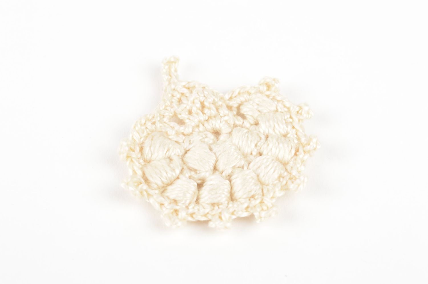 Feuille tricot fait main Fourniture bijoux blanche au crochet Loisirs créatifs photo 2