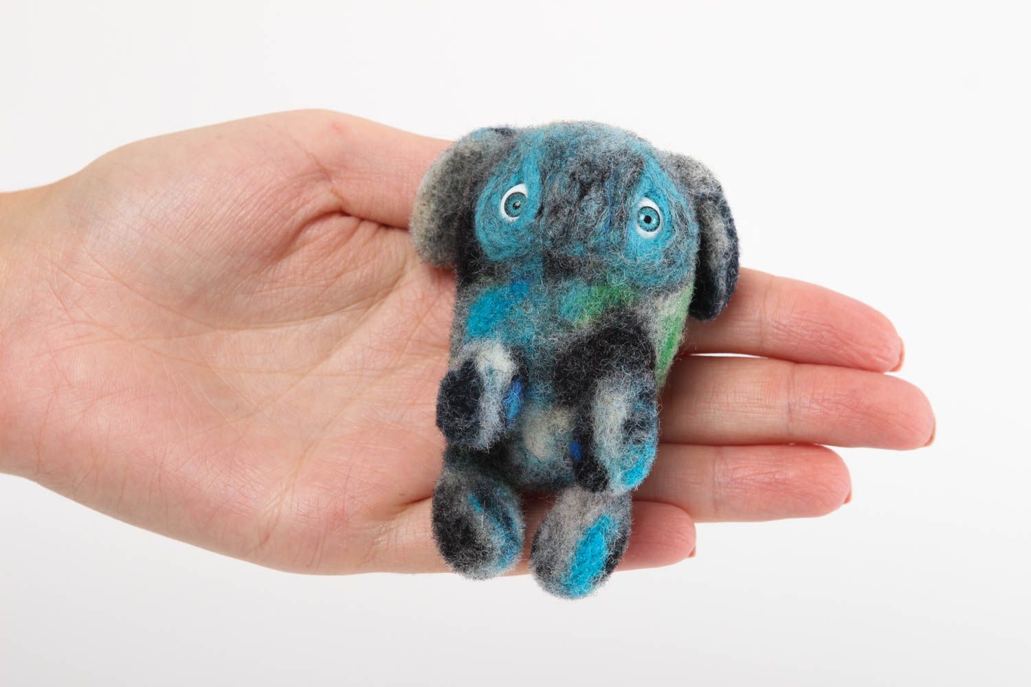 Handmade Filz Tier Hase Spielzeug Kuscheltier für Kleinkinder aus Wolle lustig foto 5