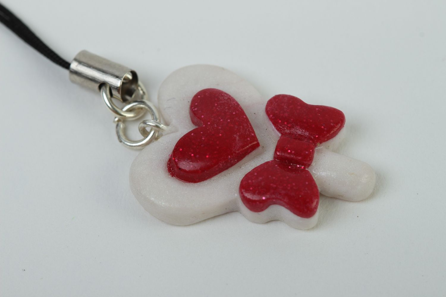 Handmade plastic keychain unusual phone charm cool keyrings polymer clay ideas photo 3