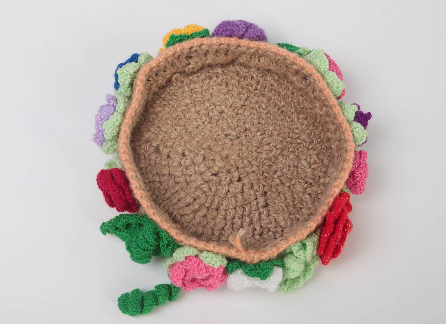 Handmade basket crochet basket decor ideas beautiful basket for decoration  photo 2