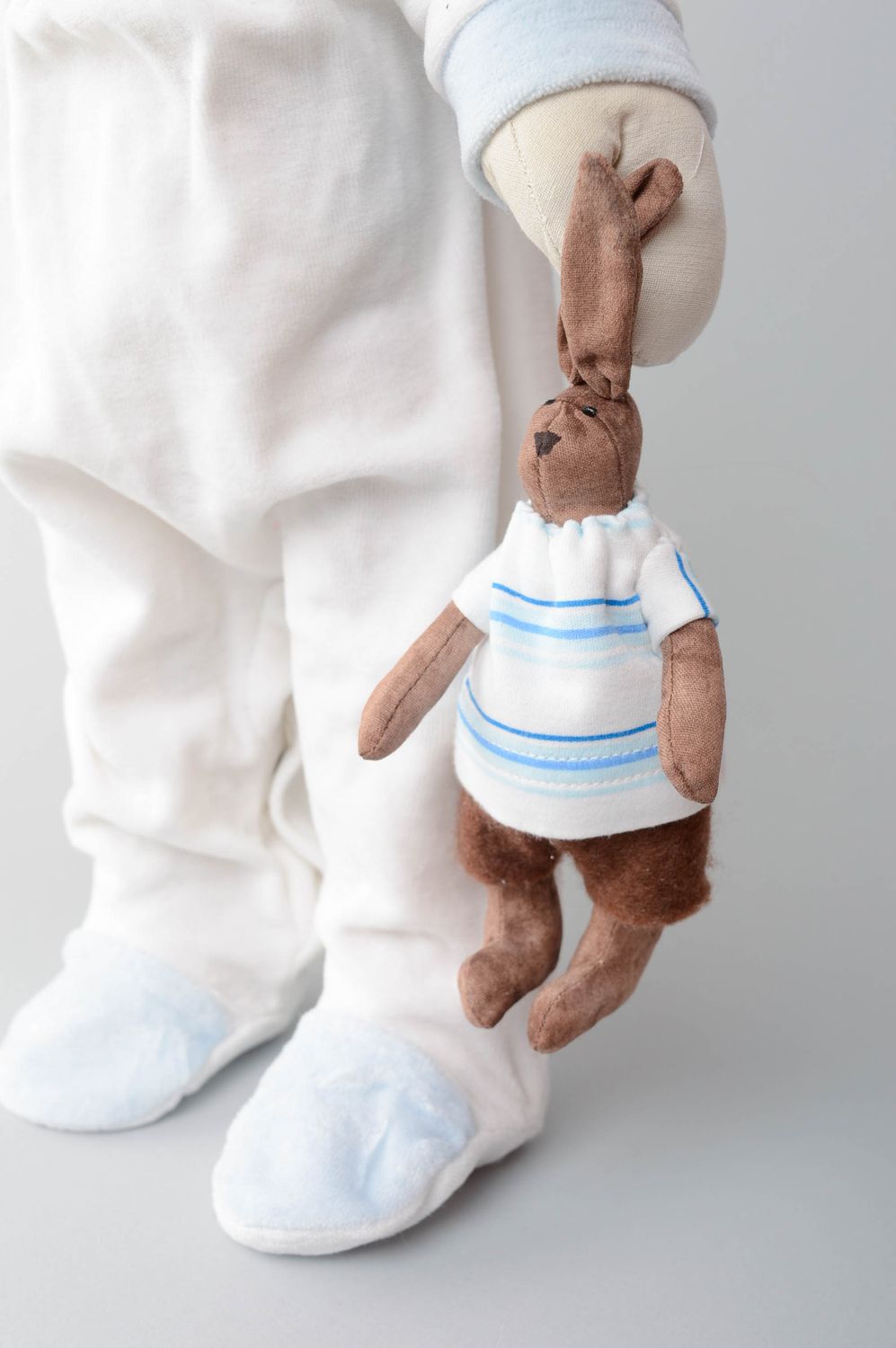 Игрушка-кукла из ткани ручная работа малыш  фото 4