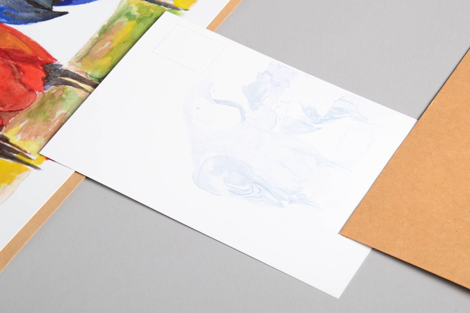 Подарок ручной работы рисунки красками акварель постеры картины попугаи  фото 5