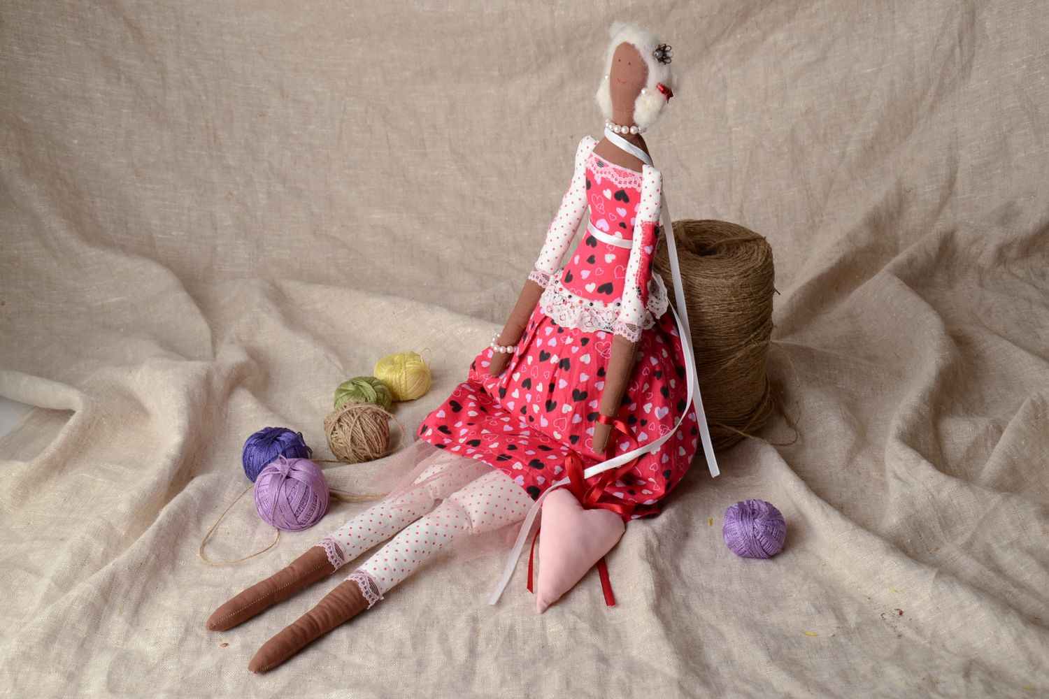 Handmade fabric soft toy The Princess photo 1