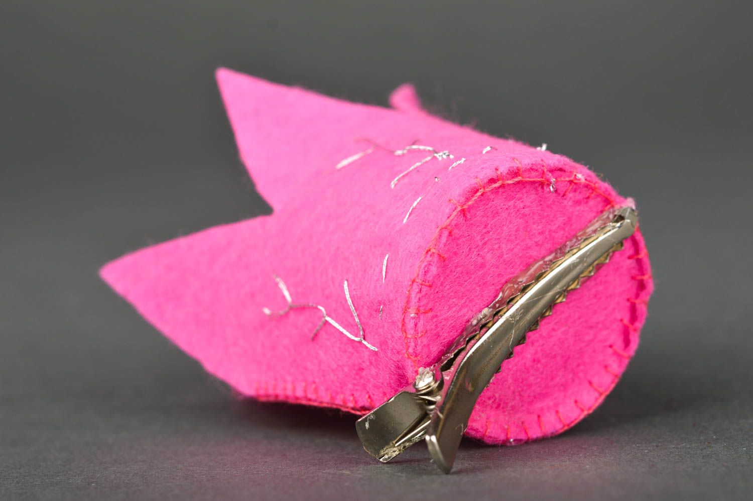 Pinza de pelo artesanal accesorio para niña regalo original Corona de color rosa foto 5