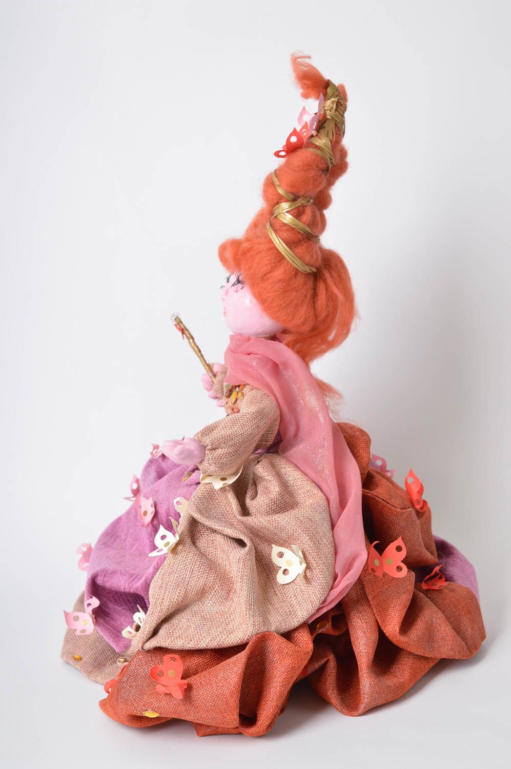 Muñeca hecha a mano de tela regalo para mujer original decoración para casa foto 5