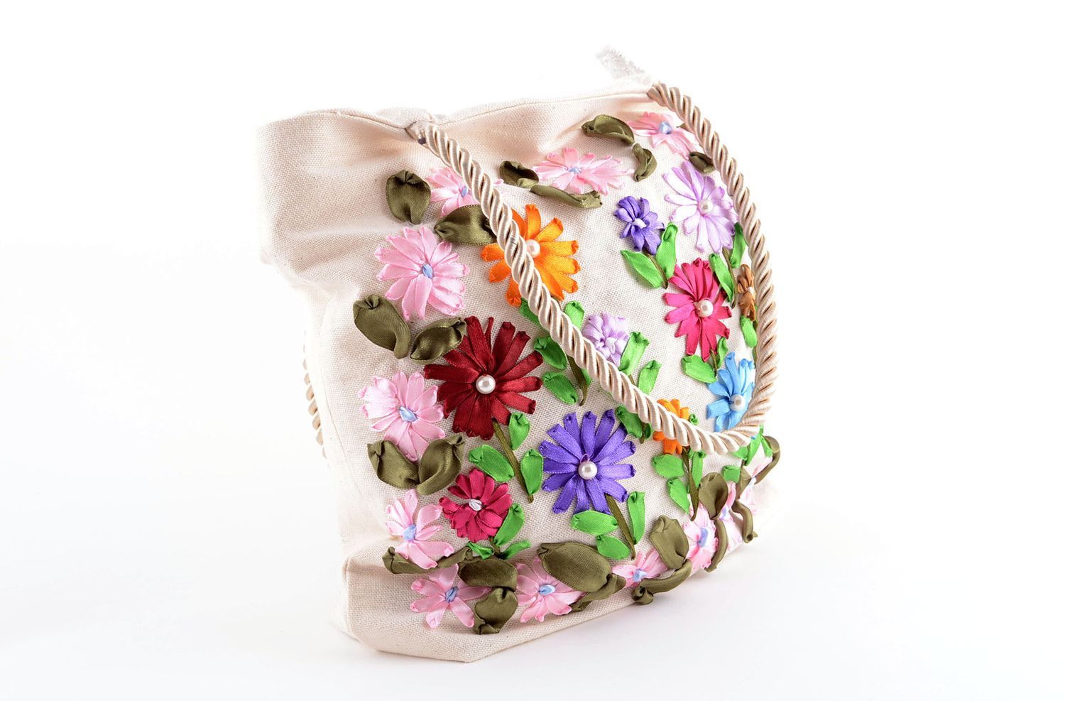 Bolso de tela hecho a mano al hombro accesorio de moda regalo para mujer foto 1