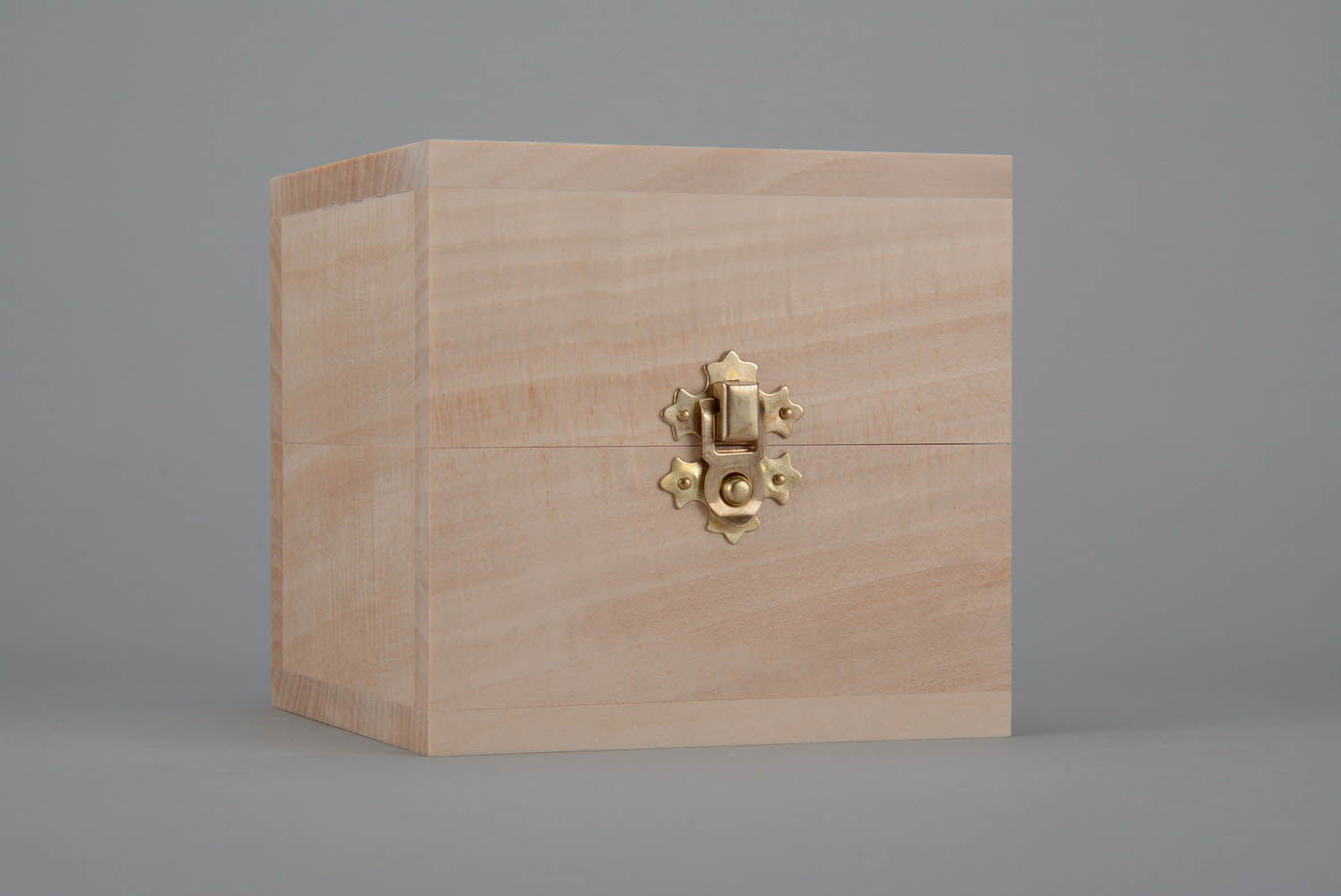 Boîte en bois brut à bijoux à décorer photo 2