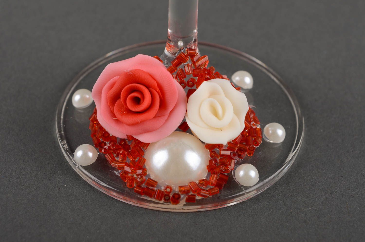 Copas para boda hechas a mano con flores vasos de cristal regalo original foto 4