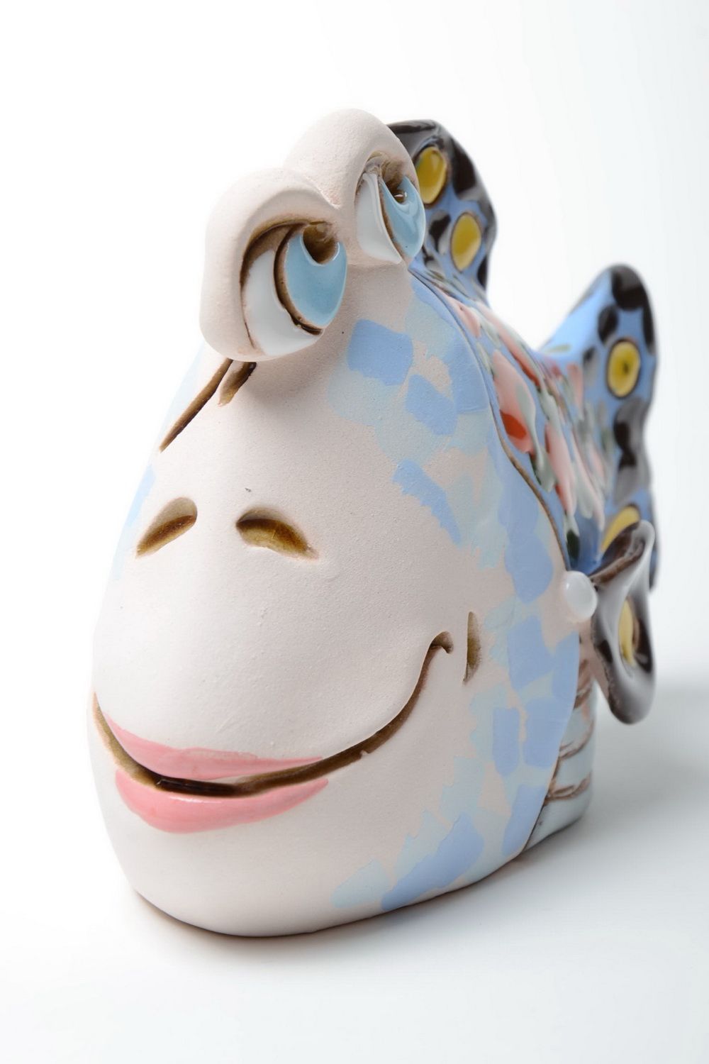 Tirelire Hamburger En Céramique – Design Amusant Avec Yeux, Serrure à Clé – 12 X 11 Cm – Idée Cadeau