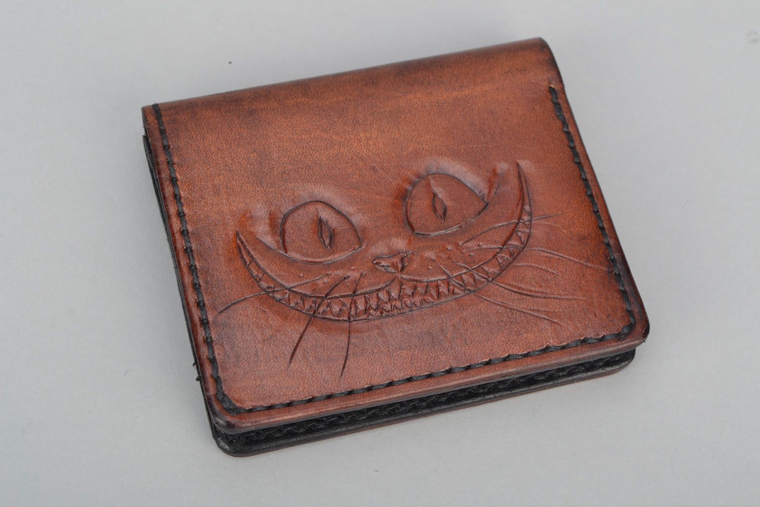 Homemade leather wallet Brown photo 2